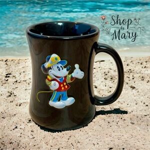 ⤵️ Disney Cruise Line Mickey Mouse 3D Mug Relief Raised 2003 Celebrating 5 years